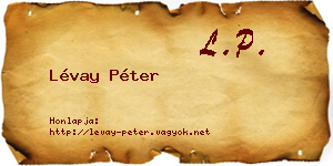 Lévay Péter névjegykártya