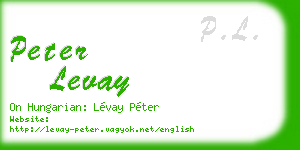 peter levay business card